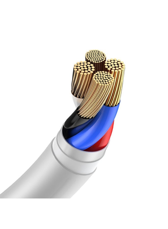 Baseus - Lightning Cable 2 Pack of 1.5m for iPhone USB Cable, USB A to Lightning Cord Compatible with iPhone 14/13/12/11/10/XS/X /8/7 /6 iPad and More - White - Image 1