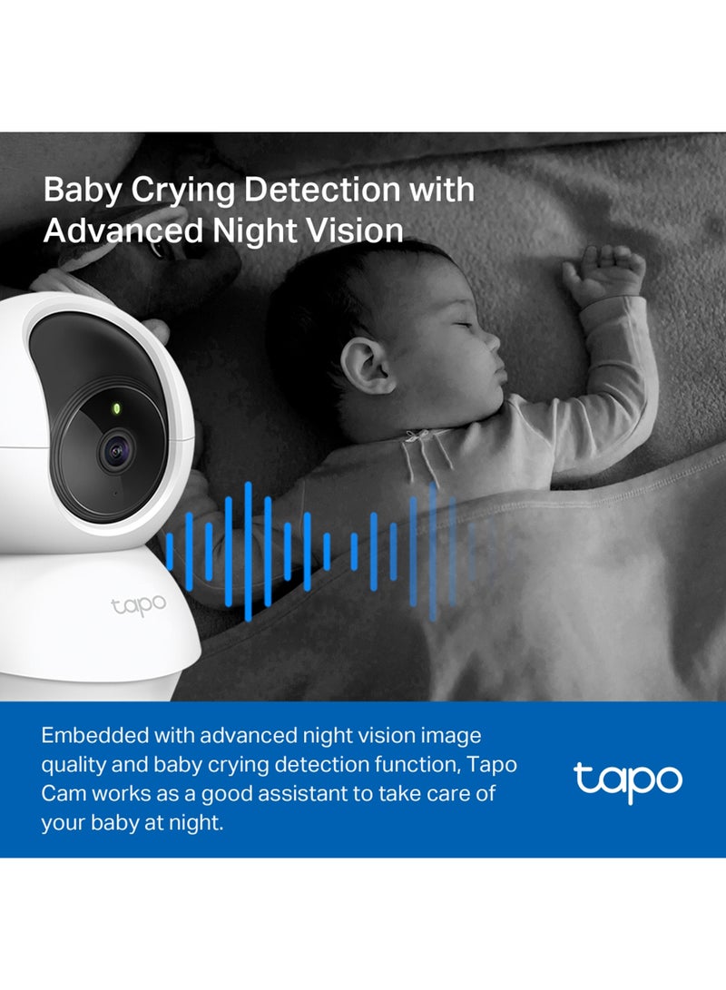 TC70 Pan/Tilt Home Security Wi-Fi CCTV Camera – 1080p HD Video, 360° Coverage, Advanced Night Vision, Motion Detection Alerts, Two-Way Audio, and Voice Control with Google Assistant & Alexa - pnsku/N52792772A/45/_/1731502038/281c9b50-34b6-499a-8921-7ec8751956e4