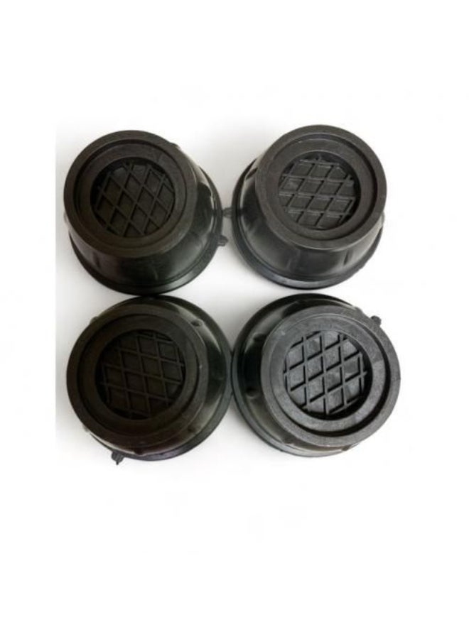 Set Of 4 Anti Vibration Washing Machine Pads Grey-Black