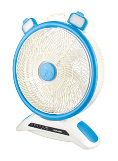 SONASHI 14" Rechargeable Fan - Remote Control with LED Light | 3 Speed Settings - Low/Medium/High | USB Charging Feature with Continuous 20 Hours Working | Portable Fan SRF-614 Blue/White  - Image 1