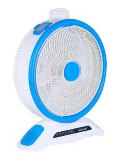 SONASHI 14" Rechargeable Fan - Remote Control with LED Light | 3 Speed Settings - Low/Medium/High | USB Charging Feature with Continuous 20 Hours Working | Portable Fan SRF-614 Blue/White  - Image 3