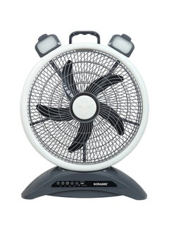 SONASHI 14" Rechargeable Fan - Remote Control with LED Light | 3 Speed Settings - Low/Medium/High | USB Charging Feature with Continuous 20 Hours Working | Portable Fan SRF-614 Grey/White  - Image 1