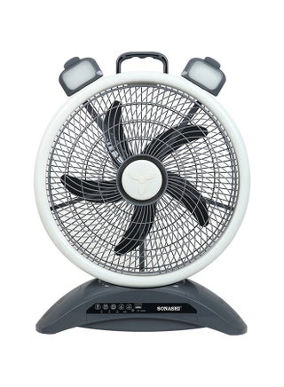 14" Rechargeable Fan - Remote Control with LED Light | 3 Speed Settings - Low/Medium/High | USB Charging Feature with Continuous 20 Hours Working | Portable Fan SRF-614 Grey/White - pnsku/N52798438A/45/_/1723794127/b2f8c5c5-4725-4467-9d6a-13c8732c0f55