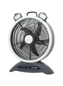 SONASHI 14" Rechargeable Fan - Remote Control with LED Light | 3 Speed Settings - Low/Medium/High | USB Charging Feature with Continuous 20 Hours Working | Portable Fan SRF-614 Grey/White  - Image 3