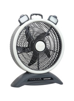 SONASHI 14" Rechargeable Fan - Remote Control with LED Light | 3 Speed Settings - Low/Medium/High | USB Charging Feature with Continuous 20 Hours Working | Portable Fan SRF-614 Grey/White  - Image 2