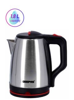GEEPAS Stainless Steel Electric Kettle 1.8 L 1500 W GK38044 Silver, Black  - Image 1