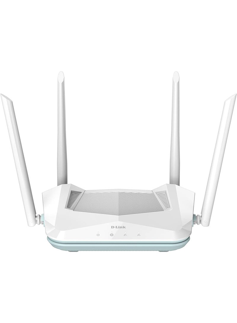 D-Link - WiFi 6 Router, AX1500 Ai Series 802.11AX Smart Home Wireless Internet Gigabit Dual Band Network System (R15) White - Image 1