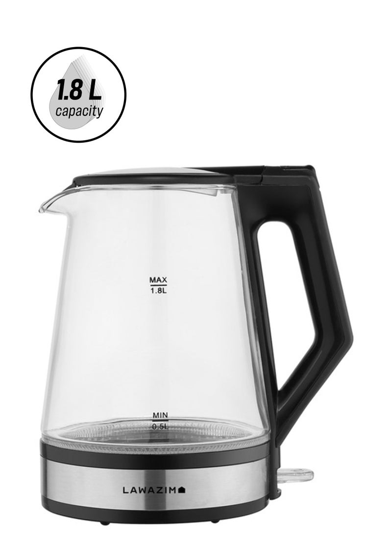 LAWAZIM Glass Kettle 1.8 L 1500 W 50037 Clear  - Image 1