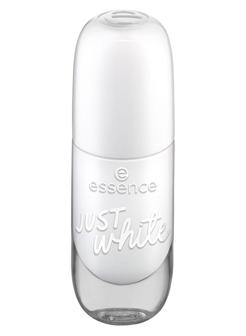 Essence Gel Nail Polish | 33 Just White | Quick Dry | Long-Lasting Glossy Finish | Vegan Formula & Climate Neutral | Gel-Like Nails with Wide Brush | Easy Application | 8ml (Pack of 1) Just White - Image 1