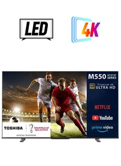 50 inch UHD LED VIDAA Smart TV 50M550KW Black