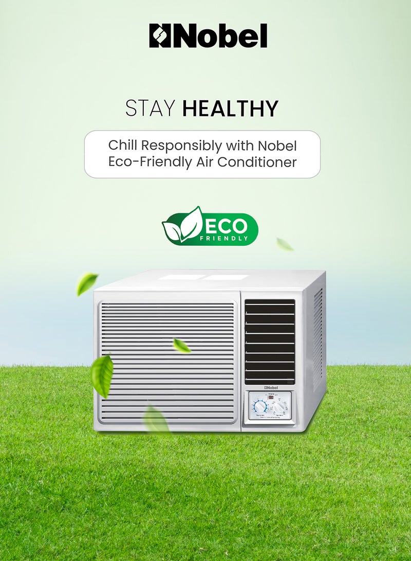 Powerful 24000 BTU Window Air Conditioner with R410A, Rotary Compressor, and T3 Climate Rating 3500 W NWAC24C White