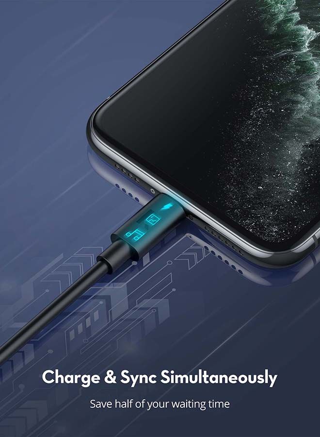 راف باور MFi كيبل راف باور من تايب سي إلى لايتنينق 1 متر - اسود أسود - Image 4