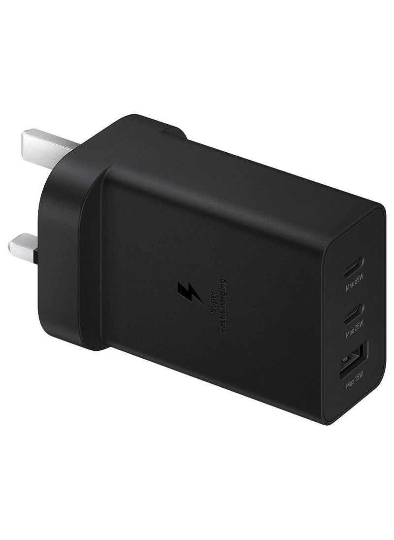Samsung 65W Trio Power Charger (Without Cable) - Black - Image 1