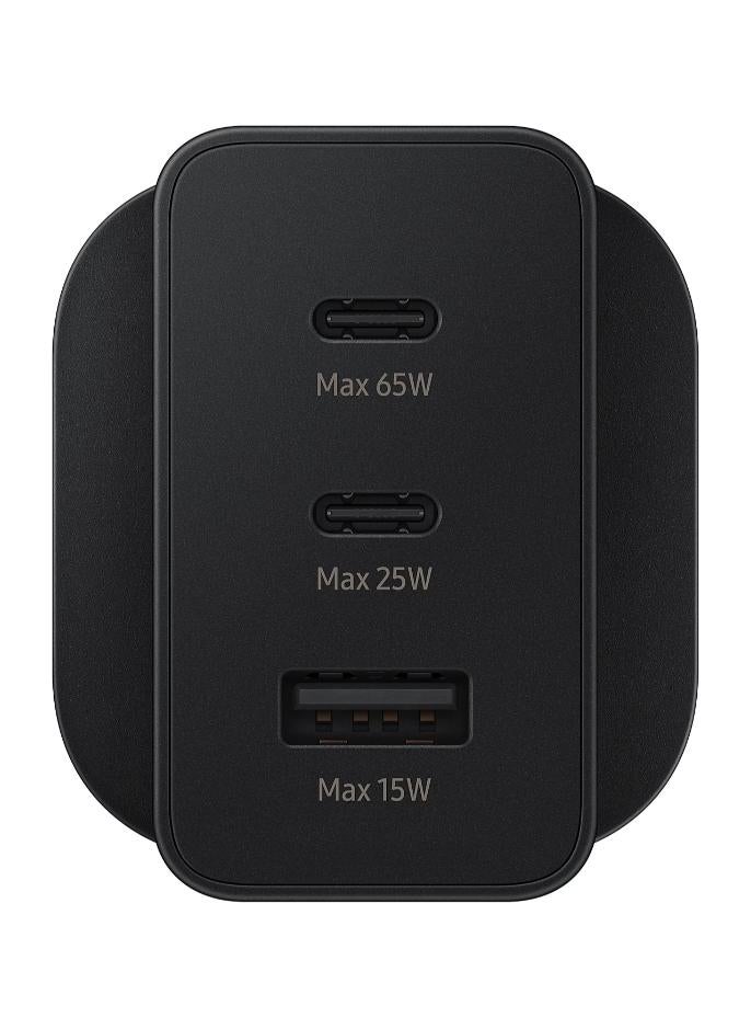 Samsung 65W Trio Power Charger (Without Cable) - Black - Image 2