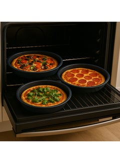 ALMUFARREJ 3-Piece Baking Tray Set Black 29cm  - Image 2