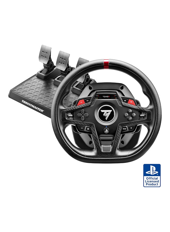 ثروستماستر ثراستماستر T248، عجلة سباق ودواسات مغناطيسية، محرك هجين، مبدلات مجداف مغناطيسية، ردود فعل ديناميكية للقوة، شاشة مع معلومات السباق (Ps5، Ps4، الكمبيوتر الشخصي) - Image 1