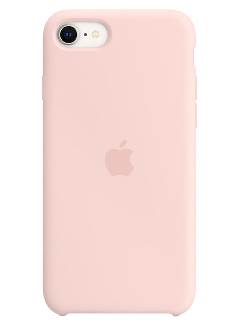 ابل  غطاء حماية من السيليكون لهاتف آيفون SE وردي تشوك - Image 1