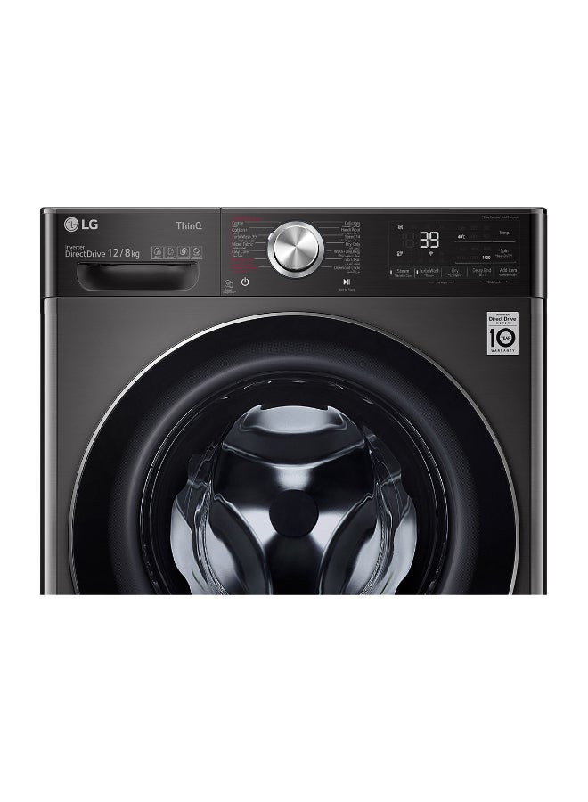 LG 12Kg Washing Machine | 8Kg Dryer | Steam+ | AI DD WSV1208BST Steel Silver - Image 5