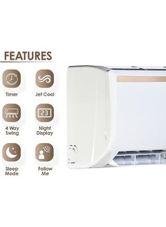 SUPER GENERAL 2 Ton Super General 2 Ton Split Air Conditioner, 24000 BTU, Rotary Compressor, Auto Restart, Gold Fin, 4-Way Swing - 103.3 x 20.2 x 31.3 Cm SGS249NE White  - Image 3