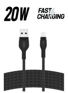 BoostCharge Pro Flex Braided USB Type A To Lightning Cable (3M/10Ft), MFI Certified iPhone Cable 20W Fast Charging Power Delivery For iPhone 14/14 Plus, 13, 12, Pro, Max, Mini, Se, iPad And More black - pnsku/N52881960A/45/_/1738232705/39ba7112-a4f7-48bb-8339-b32dd4cf9d12