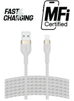 BoostCharge Pro Flex Braided USB Type A To Lightning Cable, iPhone Charger Cable (3M/10Ft), MFI Certified Apple Cable For iPhone 15, 14, 13, 12, Pro, Max, Mini, Se, iPad And More white - pnsku/N52881966A/45/_/1738266443/0a953914-abe1-4e2a-ad1d-38942155931f