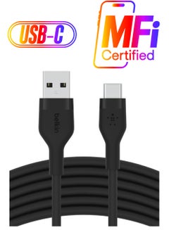 Belkin Boostcharge Flex Silicone Usb Type C To A Cable (3M/10Ft), Usb Usb-If Certified Usb-C Charging Cable For Ipad Pro, Galaxy S21, Ultra, Plus, Note 20, Pixel, And More - Black Black - pnsku/N52881967A/45/_/1738232990/c154c4ce-fbb0-43b6-a37b-677590b5e555