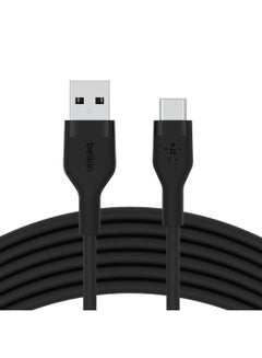 belkin Belkin Boostcharge Flex Silicone Usb Type C To A Cable (3M/10Ft), Usb Usb-If Certified Usb-C Charging Cable For Ipad Pro, Galaxy S21, Ultra, Plus, Note 20, Pixel, And More - Black Black  - Image 1