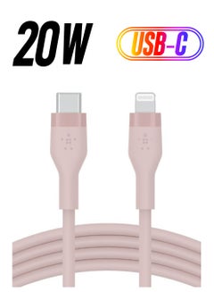 BoostCharge Pro Flex Silicone USB C To Lightning Cable, MFI Certified iPhone Cable 20W Fast Charging Power Delivery For iPhone 15, 14, 13, 12, Pro, Plus, Pro Max, Mini, iPad And More - (1M) Pink - pnsku/N52881982A/45/_/1738266489/6dd8c831-6624-440d-a46c-178279fb7741