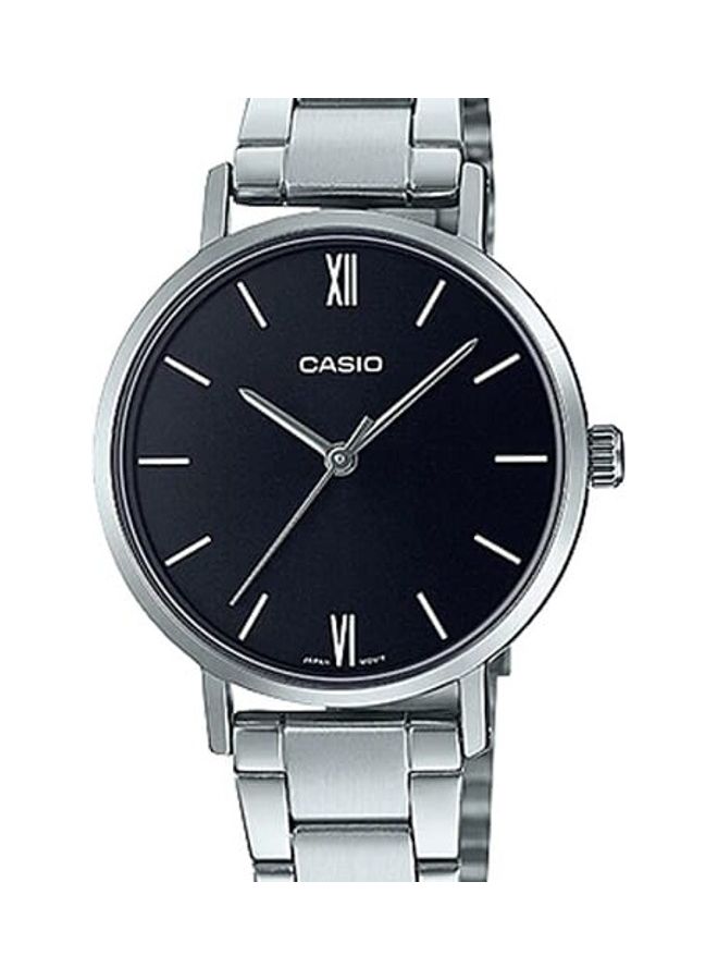 كاسيو ساعة نسائية انالوج بمينا اسود وبسوار ستانلس ستيل LTP-VT02D-1AUDF - Image 4