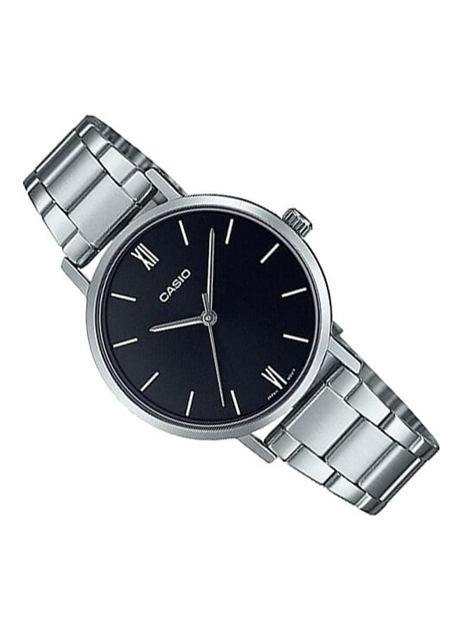 كاسيو ساعة نسائية انالوج بمينا اسود وبسوار ستانلس ستيل LTP-VT02D-1AUDF - Image 2