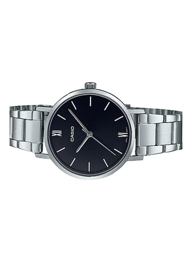 كاسيو ساعة نسائية انالوج بمينا اسود وبسوار ستانلس ستيل LTP-VT02D-1AUDF - Image 3