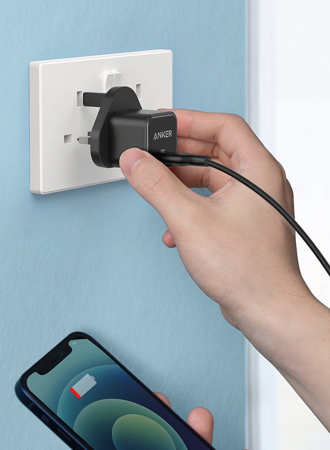 USB C Plug, 20W USB C Charger - Fast Charging PowerPort III Cube Charger, Compatible with iPhone 16/16 Plus/16 Pro/16 Pro Max, 15/14/13/12 Series, Galaxy, iPad (Cable Not Included) Black