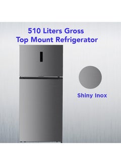 SUPER GENERAL 500 Liter Double Door Refrigerator Frost Free Glass Shelves 410 W SGR515I Silver  - Image 5