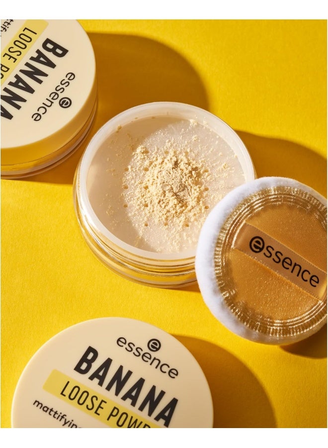 Essence Banana Loose Face Powder | Lightweight Finishing Powder for Shine Control and Colour Correction | Soft Matte Finish | Long Lasting Makeup Setting Powder| 6g (Pack of 1) Yellow - Image 3