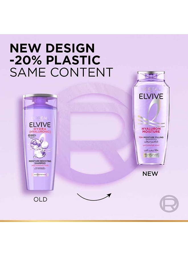 L'OREAL PARIS Elvive Hyaluron Moisture Filling Shampoo Replumps Hair With 72H Of Hydration purple 200ml - Image 2
