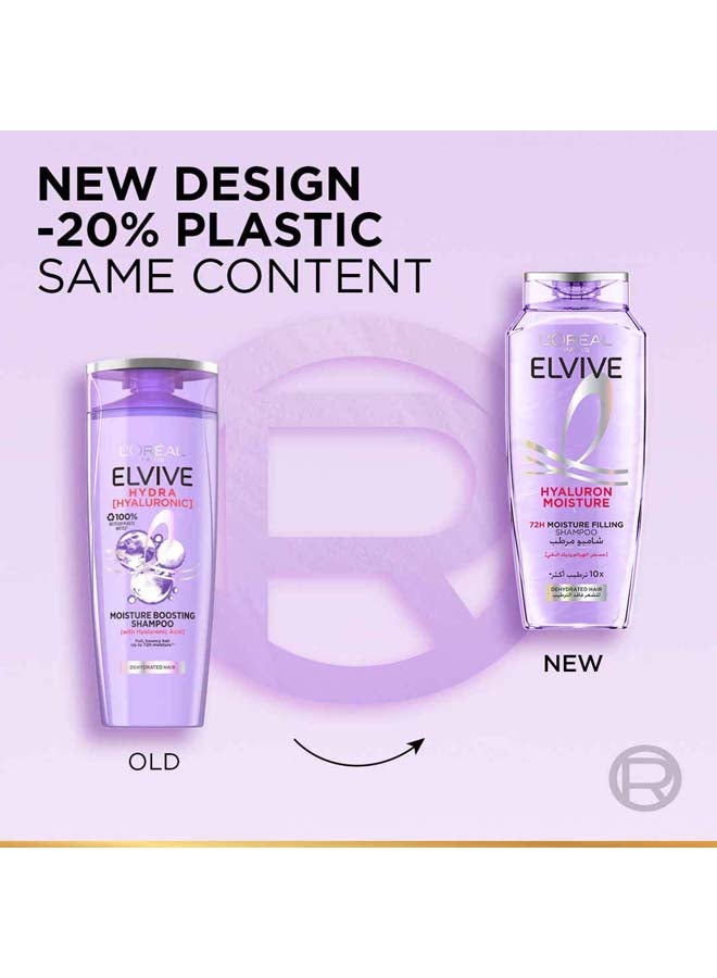 L'OREAL PARIS Elvive Hyaluron Moisture Filling Shampoo Replumps Hair With 72H Of Hydration purple 200ml - Image 2