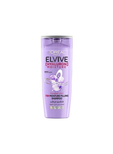 Elvive Hyaluron Moisture Filling Shampoo Replumps Hair With 72H Of Hydration purple 200ml