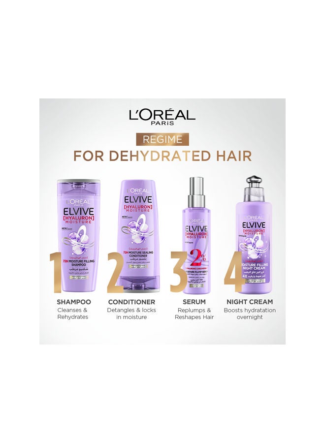 L'OREAL PARIS - Elvive Hyaluron Moisture Filling Shampoo Replumps Hair With 72H Of Hydration 400ml - Image 1