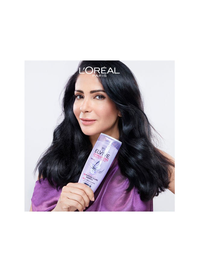 L'OREAL PARIS - Elvive Hyaluron Moisture Filling Shampoo Replumps Hair With 72H Of Hydration 400ml - Image 1