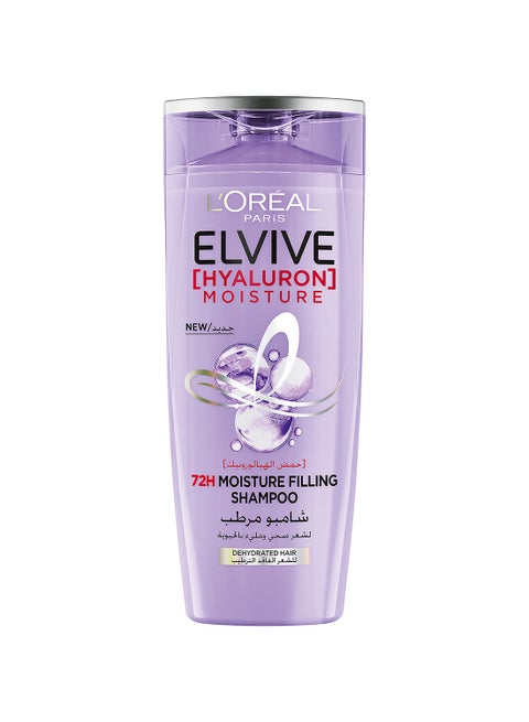 Elvive Hyaluron Moisture Filling Shampoo Replumps Hair With 72H Of Hydration purple 600ml