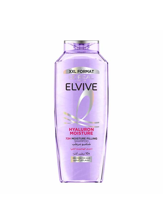 L'OREAL PARIS Elvive Hyaluron Moisture Filling Shampoo Replumps Hair With 72H Of Hydration purple 600ml - Image 1