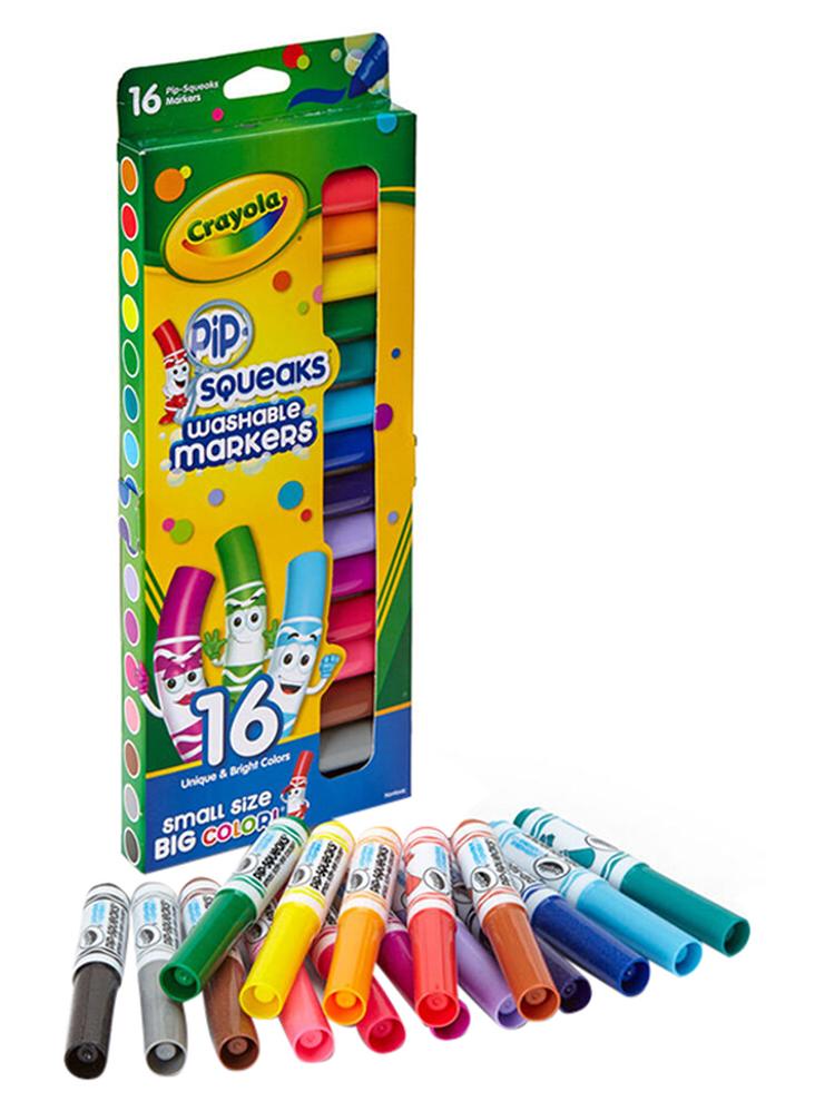 كرايولا أقلام تحديد Pip-Squeaks قابلة للغسل، 16 قطعة - Image 1