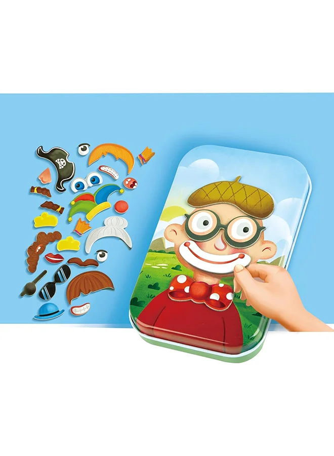 هيب Magnetic Funny Face | 29-Piece Travel Toy for Kids | Creative Magnetic Mix-and-Match Faces for Imaginative Play | Compact and Portable Fun | Travel Toys | Magnet Toys | Kids Toys | 3Y+