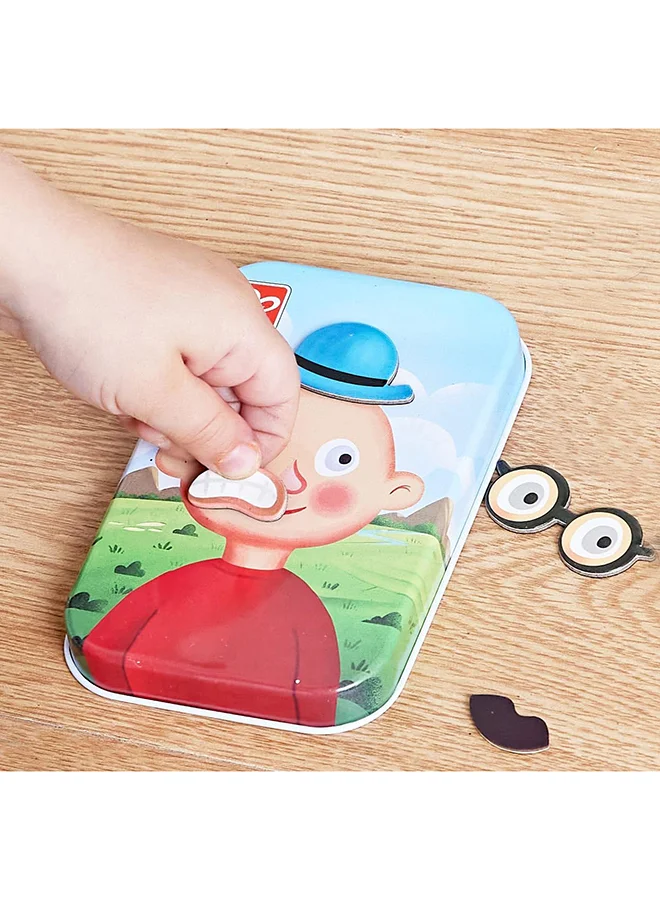 هيب Magnetic Funny Face | 29-Piece Travel Toy for Kids | Creative Magnetic Mix-and-Match Faces for Imaginative Play | Compact and Portable Fun | Travel Toys | Magnet Toys | Kids Toys | 3Y+