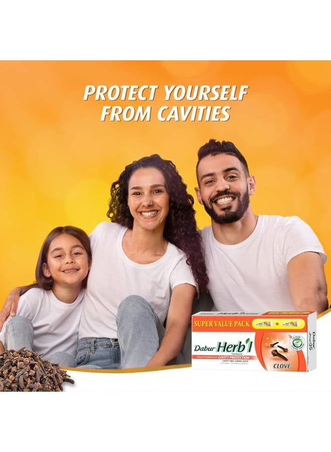 Dabur Herbal Cavity Protection Clove Toothpaste - (Pack of 2) White 140x2grams - Image 2