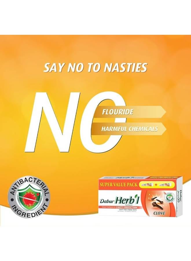 Dabur Herbal Cavity Protection Clove Toothpaste - (Pack of 2) White 140x2grams - Image 5