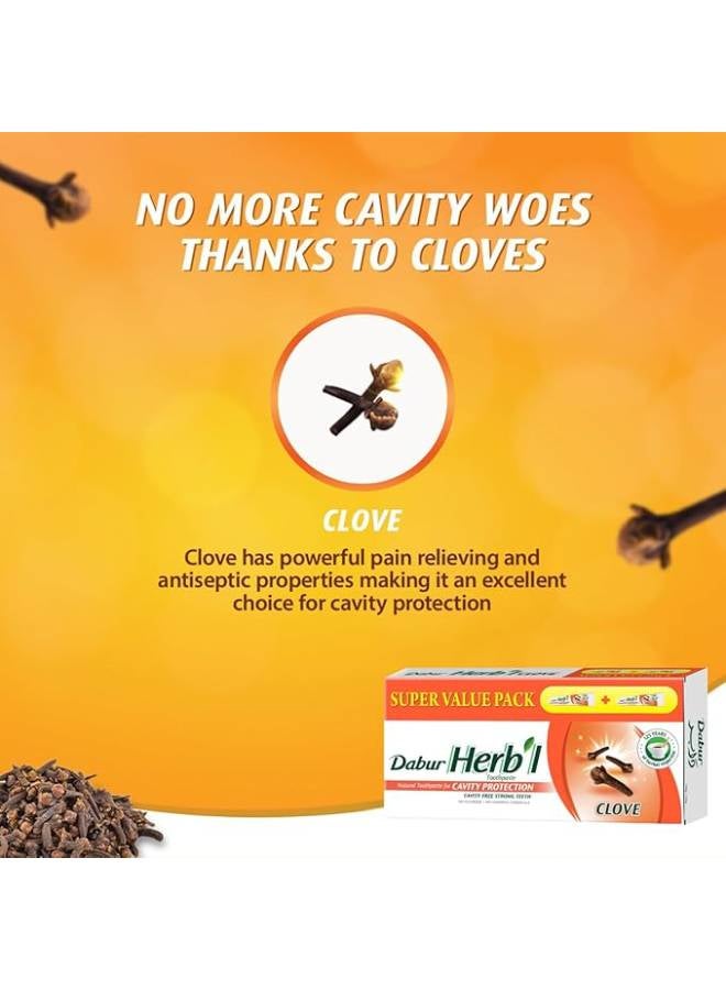 Dabur Herbal Cavity Protection Clove Toothpaste - (Pack of 2) White 140x2grams - Image 4