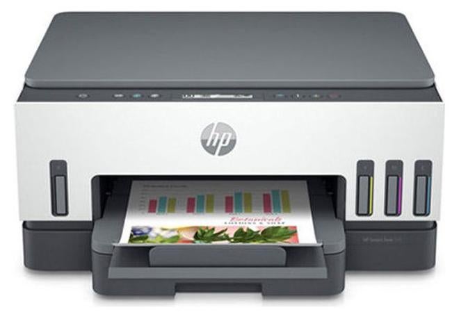 HP طابعة سمارت تانك 720 الكل في واحد طراز 6UU46A أبيض - رمادي - Image 1