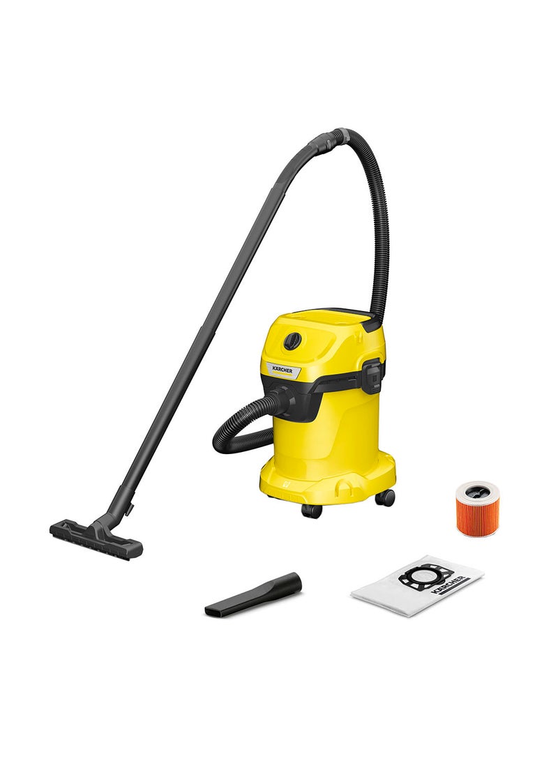 KARCHER WD 3 V Wet & Dry Multi-Purpose Vacuum Cleaner, 1000W, 17L, Blower Function 17 L 1000 W 16281030 Yellow/black - Image 1