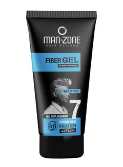 Man's Zone Fiber Gel Steel Effect Max Hold Black 125ml 